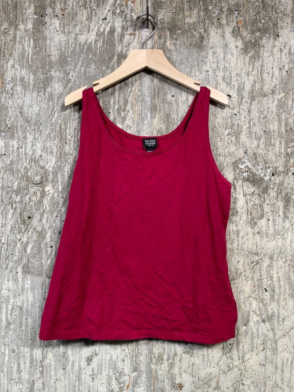 EILEEN FISHER Women's Pima Cotton Stretch Jersey Scoop Neck Tank Size PM